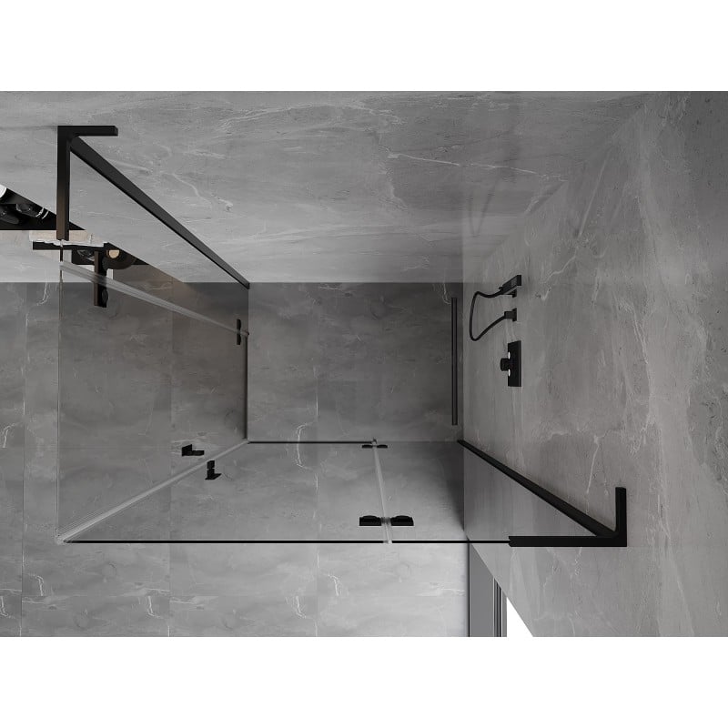 Mexen Mist-H L Duo kabina prysznicowa uchylna prawa 105 x 115 cm, transparent, czarna - 8A5L-105L-115P-70-00