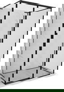 Mexen Rox-3S L kabina prysznicowa 3-ścienna rozsuwana prawa 160 x 90 cm, czarna ramka, czarna - 8C2L-160-090-70-70-3S-P