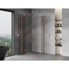 Mexen Mist-H L Duo kabina prysznicowa uchylna 105 x 105 cm, transparent, miedź szczotkowana - 8A5L-105L-105P-65-00