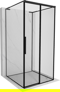 Mexen Rox-3S L kabina prysznicowa 3-ścienna rozsuwana prawa 100 x 100 cm, czarna ramka, czarna - 8C2L-100-100-70-70-3S-P