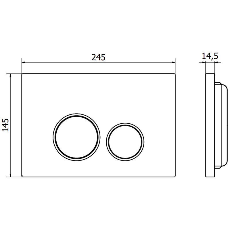 Mexen Fenix 05 przycisk spłukujący, biały błyszczący - 600500