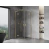 Mexen Mist-H L Duo kabina prysznicowa uchylna 105 x 105 cm, transparent, złota - 8A5L-105L-105P-50-00