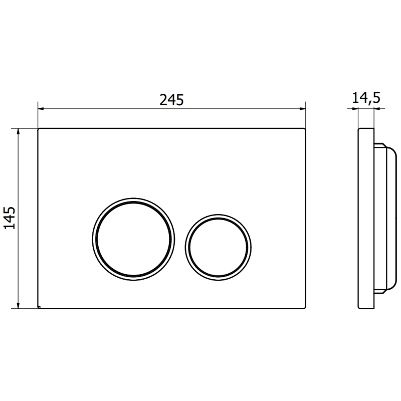 Mexen Fenix 05 przycisk spłukujący, czarny matowy - 600503