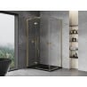 Mexen Mist-H L Duo kabina prysznicowa uchylna lewa 100 x 80 cm, transparent, złota - 8A5L-100L-080P-50-00