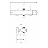 Mexen Kai termostatyczna bateria prysznicowa, czarna - 77150-70