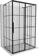 Mexen Rox-3S L kabina prysznicowa 3-ścienna rozsuwana prawa 115 x 80 cm, czarna kratka, czarna - 8C2L-115-080-70-77-3S-P