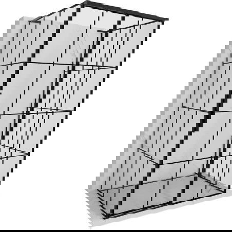 Mexen Rox-3S L kabina prysznicowa 3-ścienna rozsuwana prawa 135 x 90 cm, czarna kratka, czarna - 8C2L-135-090-70-77-3S-P