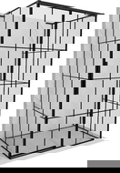 Mexen Rox-3S L kabina prysznicowa 3-ścienna rozsuwana prawa 150 x 95 cm, czarna kratka, czarna - 8C2L-150-095-70-77-3S-P