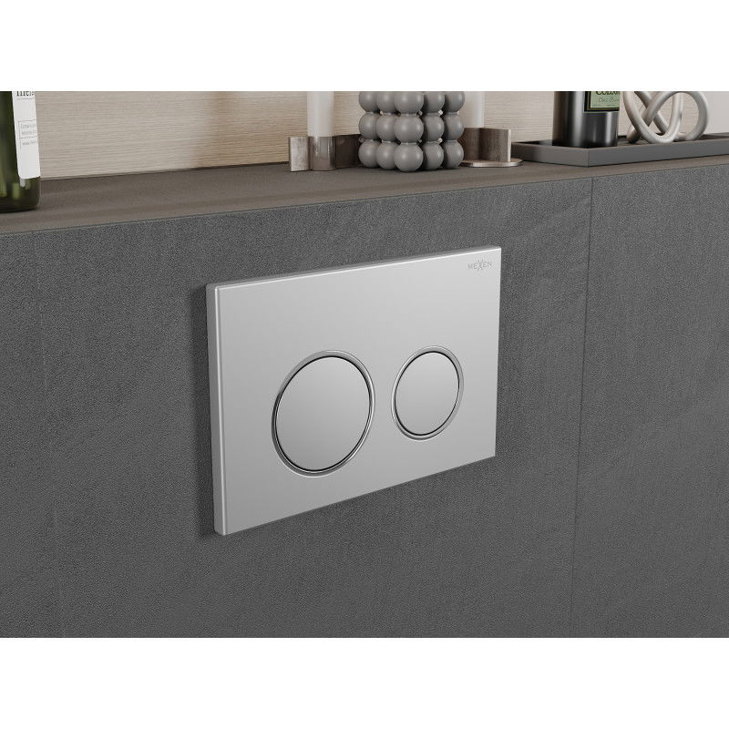 Mexen Fenix 07 XS przycisk spłukujący, chrom matowy - 600702