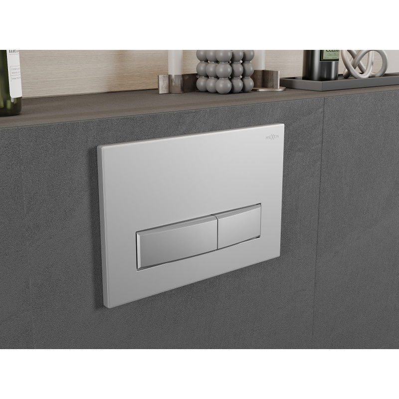 Mexen Fenix 09 przycisk spłukujący, chrom matowy - 600902