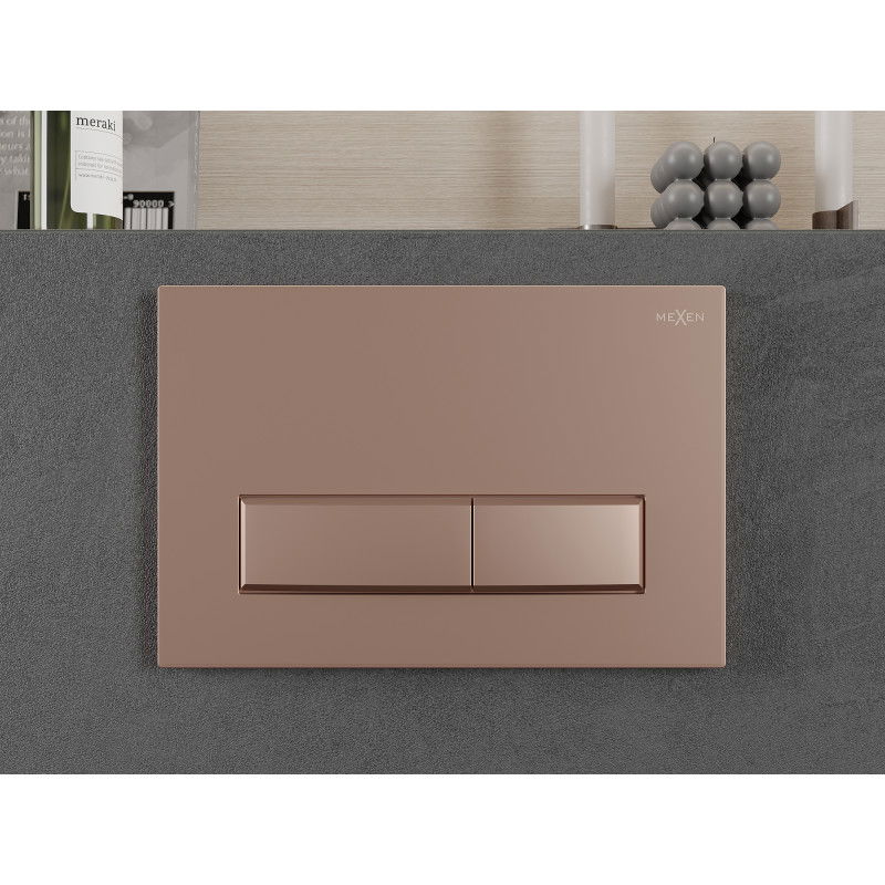 Mexen Fenix 09 przycisk spłukujący, różowe złoto - 600905