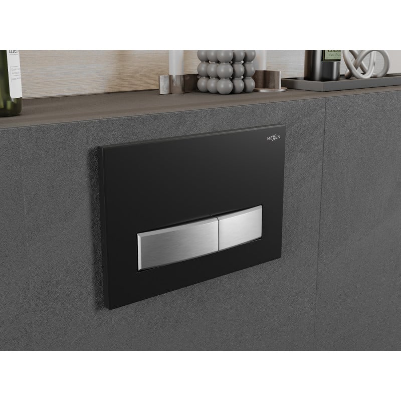 Mexen Fenix 09 przycisk spłukujący, czarny/chrom matowy - 600997