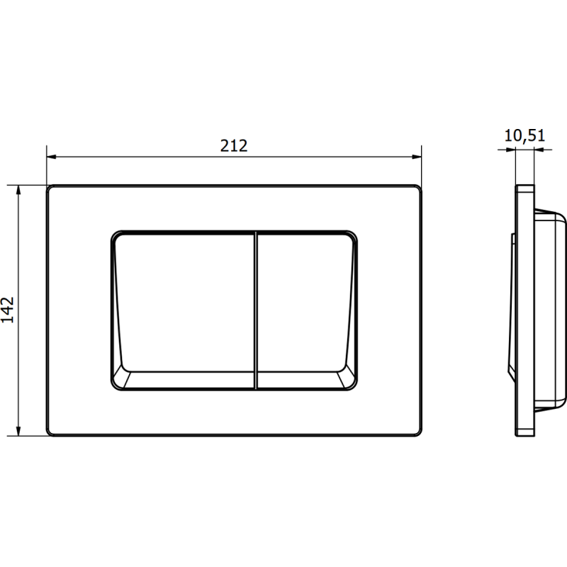 Mexen Fenix 10 XS przycisk spłukujący, złoty szampański - 601004