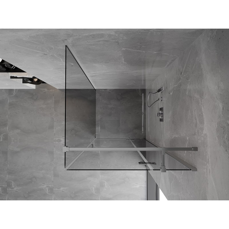 Mexen Mist-H T kabina prysznicowa uchylna prawa 75 x 75 cm, transparent, chrom - 8A5T-075-075-01-00-P