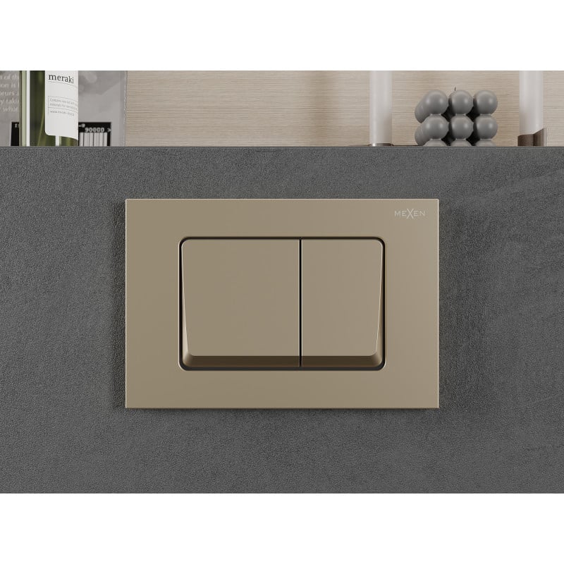 Mexen Fenix 10 XS przycisk spłukujący, złoty szampański - 601004