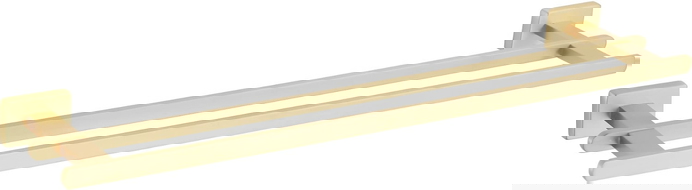 Mexen Arno podwójny wieszak na ręcznik, złoty szczotkowany - 7020725-55