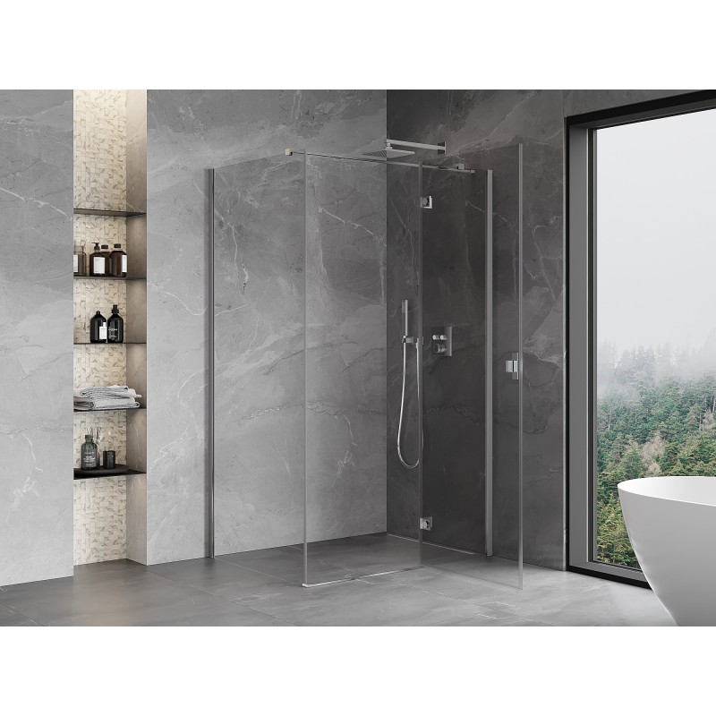 Mexen Mist-H T kabina prysznicowa uchylna prawa 110 x 90 cm, transparent, chrom - 8A5T-110-090-01-00-P