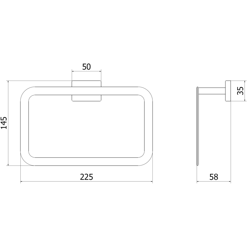Mexen Arno wieszak na ręcznik, chrom - 7020732-00