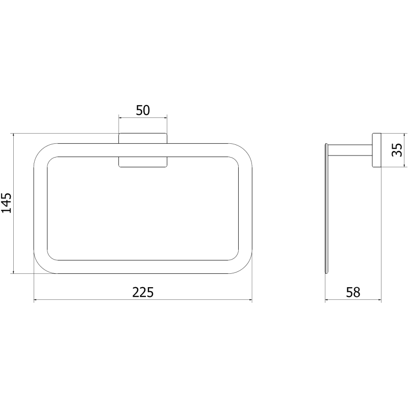 Mexen Arno wieszak na ręcznik, złoty - 7020732-50