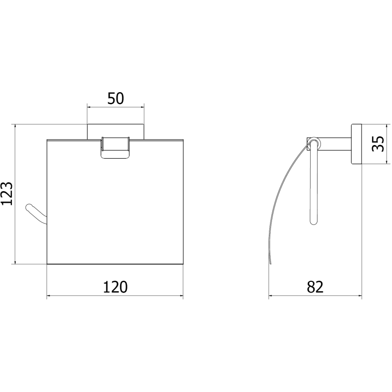 Mexen Arno uchwyt na papier toaletowy, złoty - 7020733-50