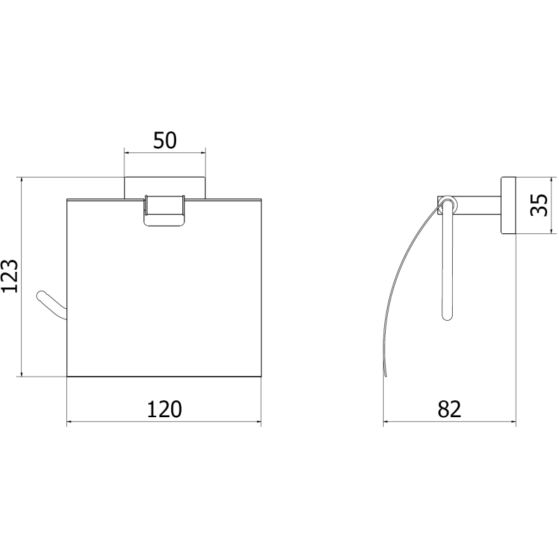 Mexen Arno uchwyt na papier toaletowy, różowe złoto - 7020733-60
