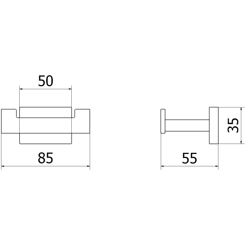 Mexen Arno podwójny haczyk na ręcznik, różowe złoto - 7020735-60