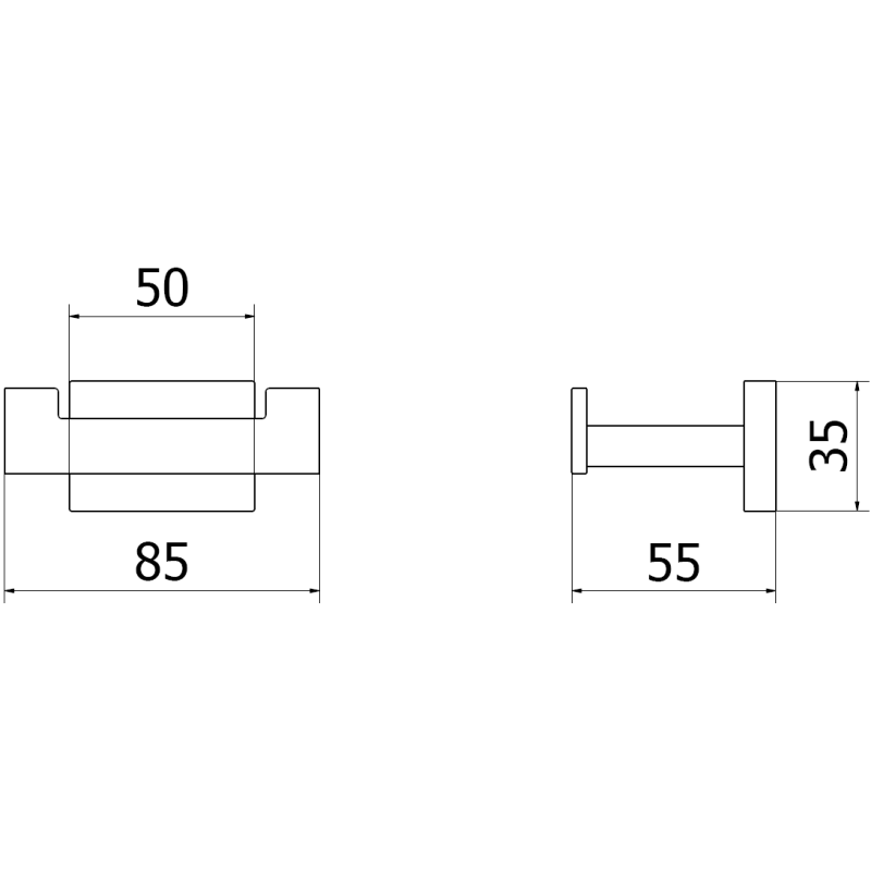 Mexen Arno podwójny haczyk na ręcznik, złoty szczotkowany - 7020735-55