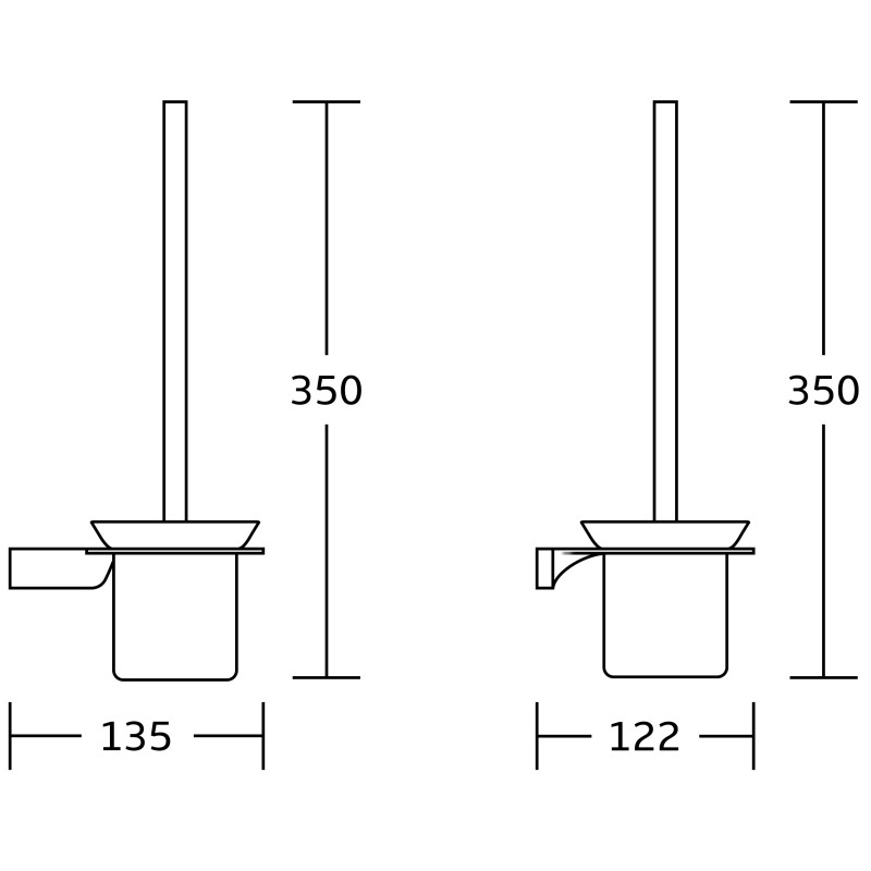 Mexen Rino szczotka toaletowa, czarna - 7027050-70