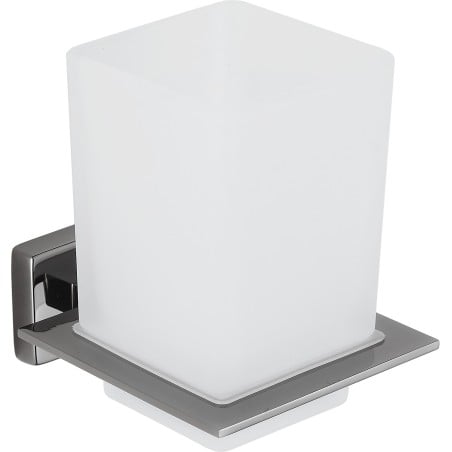 Mexen Arno kubek na szczoteczki, black chrome - 7020738-73