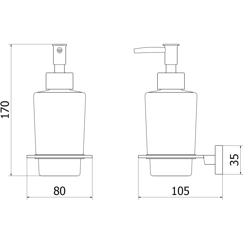 Mexen Arno dozownik do mydła, black chrome - 70207388-73