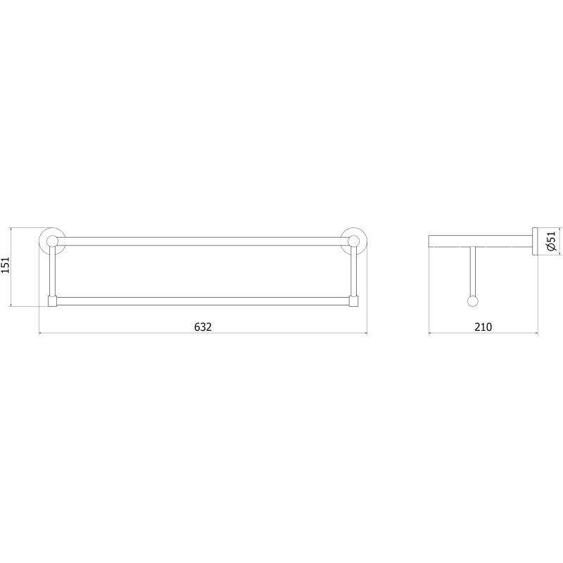 Mexen Remo półka na ręcznik, biała - 7050720-20