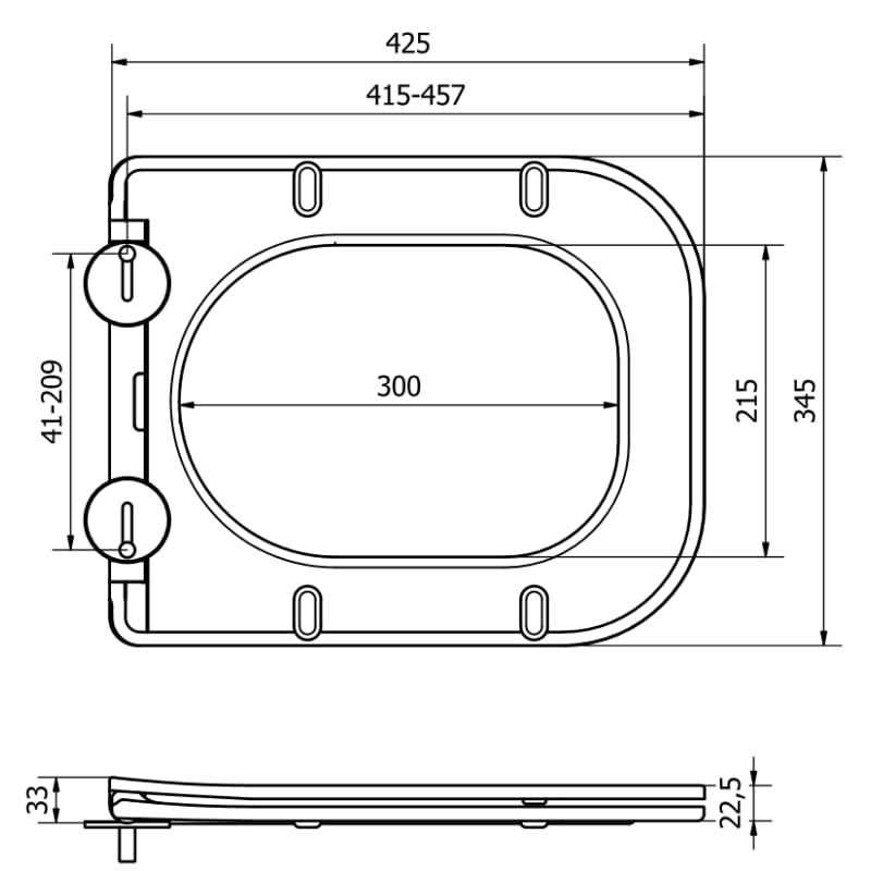 Mexen Teo deska wolnoopadająca slim, duroplast, czarna mat - 39060185