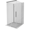 Mexen Rox-3S kabina prysznicowa 3-ścienna rozsuwana 90 x 90 cm, transparent, gun gray szczotkowany - 8C2-090-090-66-00-3S