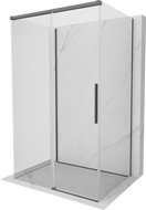 Mexen Rox-3S kabina prysznicowa 3-ścienna rozsuwana 145 x 100 cm, transparent, gun gray szczotkowany - 8C2-145-100-66-00-3S