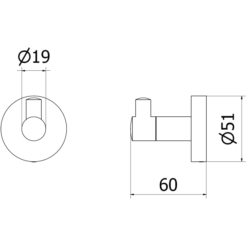 Mexen Remo haczyk na ręcznik, chrom - 70507351-00