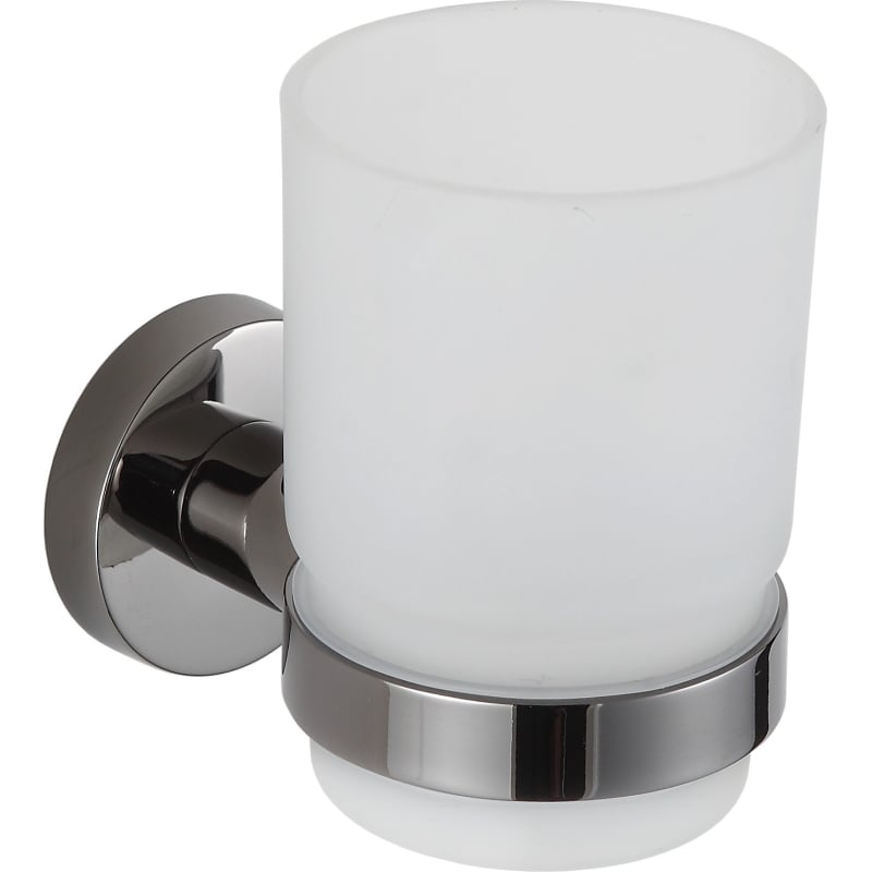 Mexen Remo kubek na szczoteczki, black chrome - 7050738-73