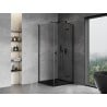 Mexen Mist-H T kabina prysznicowa uchylna prawa 110 x 110 cm, transparent, czarna - 8A5T-110-110-70-00-P