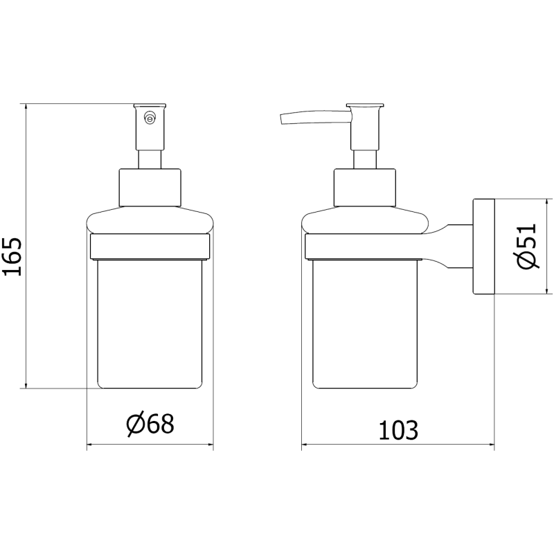 Mexen Remo dozownik do mydła, złoty szczotkowany - 70507388-55