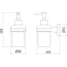 Mexen Remo dozownik do mydła, black chrome - 70507388-73