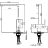 Mexen Liv bateria kuchenna, inox - 672100-99