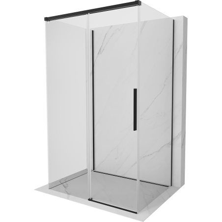 Mexen Rox-3S kabina prysznicowa 3-ścienna rozsuwana 160 x 85 cm, transparent, czarna - 8C2-160-085-70-00-3S