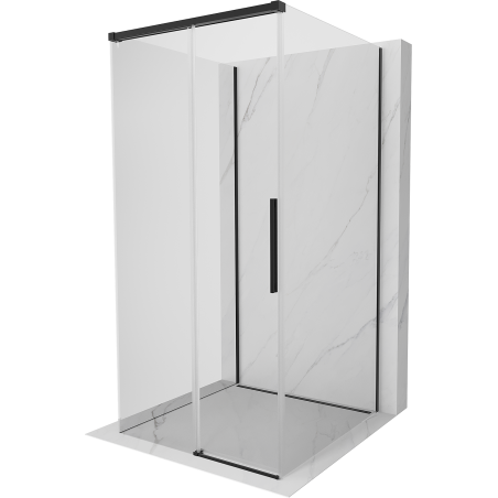 Mexen Rox-3S kabina prysznicowa 3-ścienna rozsuwana 95 x 95 cm, transparent, czarna - 8C2-095-095-70-00-3S