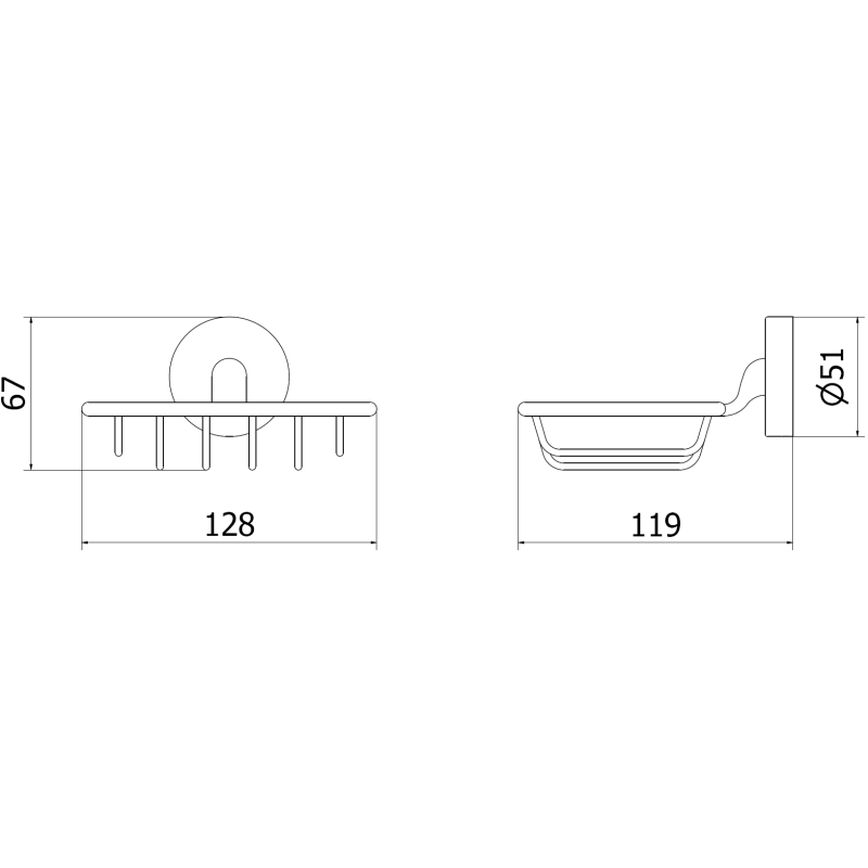 Mexen Remo mydelniczka, złota - 7050751-50