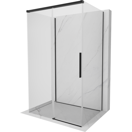 Mexen Rox-3S kabina prysznicowa 3-ścienna rozsuwana 145 x 120 cm, transparent, czarna - 8C2-145-120-70-00-3S