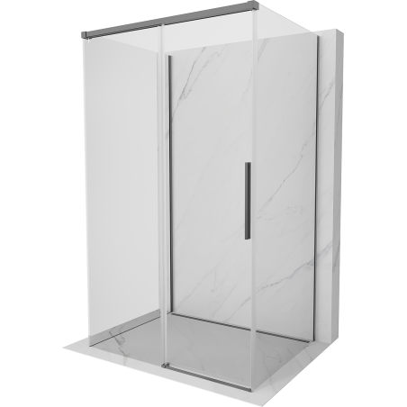 Mexen Rox-3S kabina prysznicowa 3-ścienna rozsuwana 110 x 70 cm, transparent, gun metal - 8C2-110-070-95-00-3S