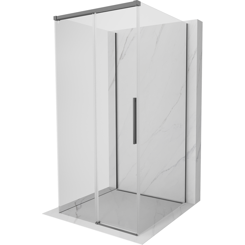 Mexen Rox-3S kabina prysznicowa 3-ścienna rozsuwana 95 x 95 cm, transparent, gun metal - 8C2-095-095-95-00-3S