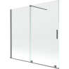 Mexen Velar parawan nawannowy 2-skrzydłowy rozsuwany 170 x 150 cm, transparent, gun metal - 896-170-000-01-95
