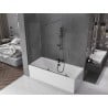 Mexen Velar parawan nawannowy 2-skrzydłowy rozsuwany 160 x 150 cm, transparent, gun metal - 896-160-000-01-95