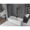 Mexen Velar parawan nawannowy 2-skrzydłowy rozsuwany 70 x 150 cm, transparent, gun metal - 896-070-000-01-95
