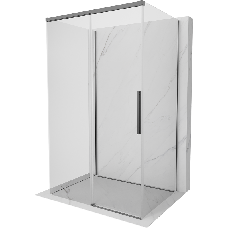 Mexen Rox-3S kabina prysznicowa 3-ścienna rozsuwana 125 x 100 cm, transparent, gun metal - 8C2-125-100-95-00-3S